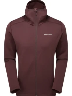 Montane Fleece & Mid Layer-Mens Fury Hoodie - Dark Garnet