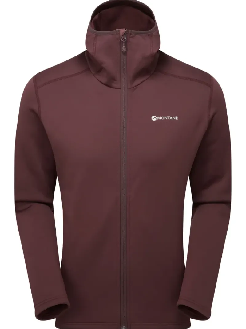 Montane Fleece & Mid Layer-Mens Fury Hoodie - Dark Garnet