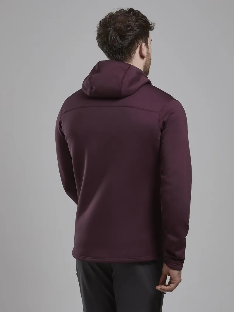 Montane Fleece & Mid Layer-Mens Fury Hoodie - Dark Garnet