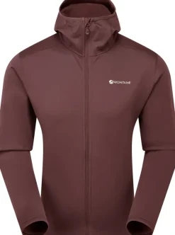 Montane Fleece & Mid Layer-Mens Fury Lite Hoodie - Dark Garnet