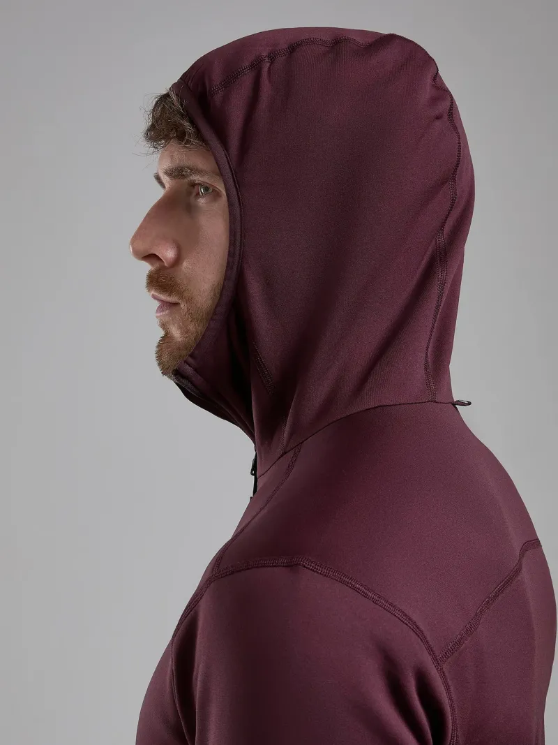 Montane Fleece & Mid Layer-Mens Fury Lite Hoodie - Dark Garnet
