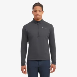 Montane Fleece & Mid Layer-Mens Fury Lite Pull-On - Midnight Grey