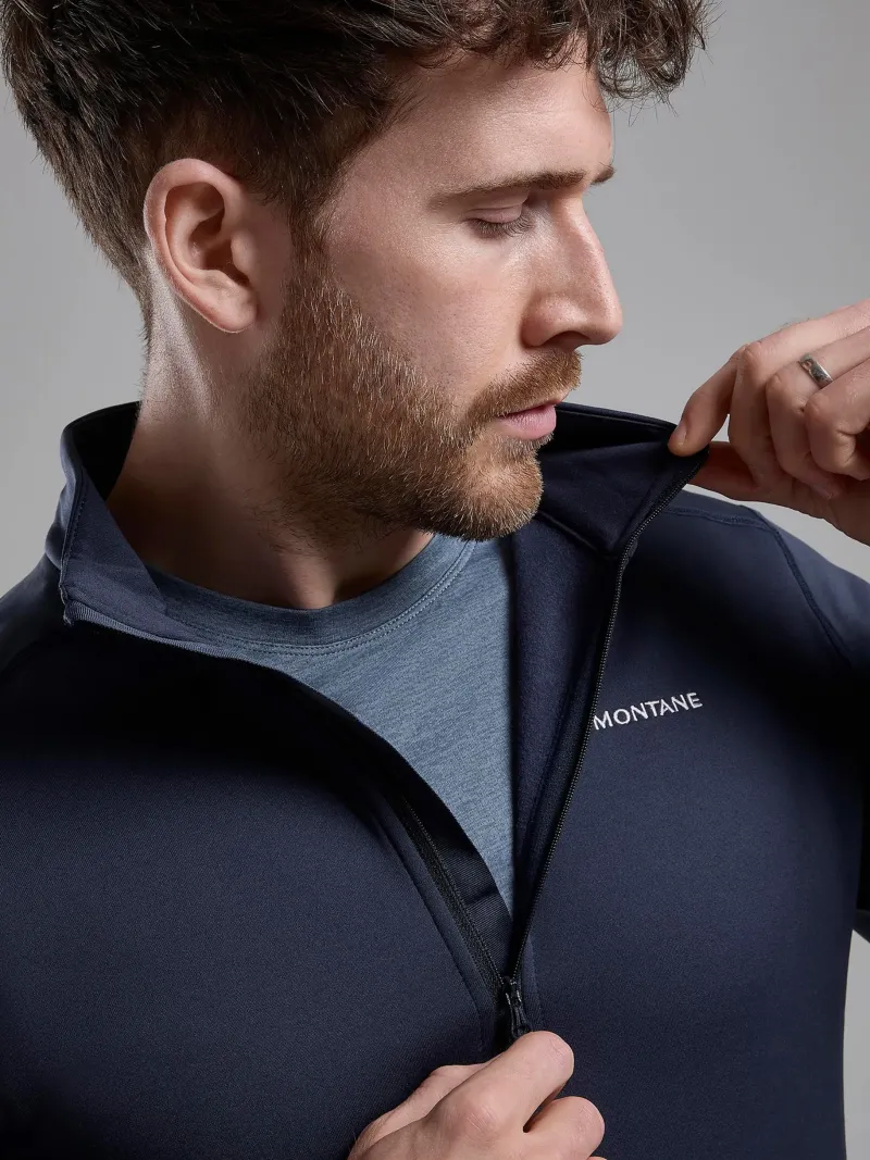 Montane Fleece & Mid Layer-Mens Fury Lite Pull-On - Eclipse Blue