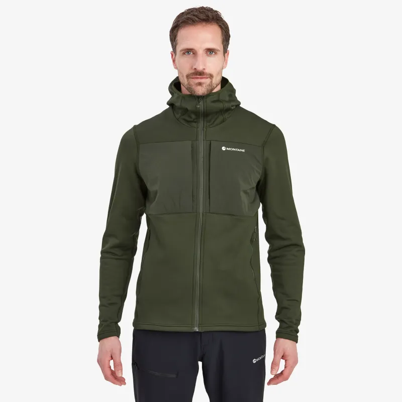 Montane Fleece & Mid Layer-Mens Fury XT Hoodie - Oak Green