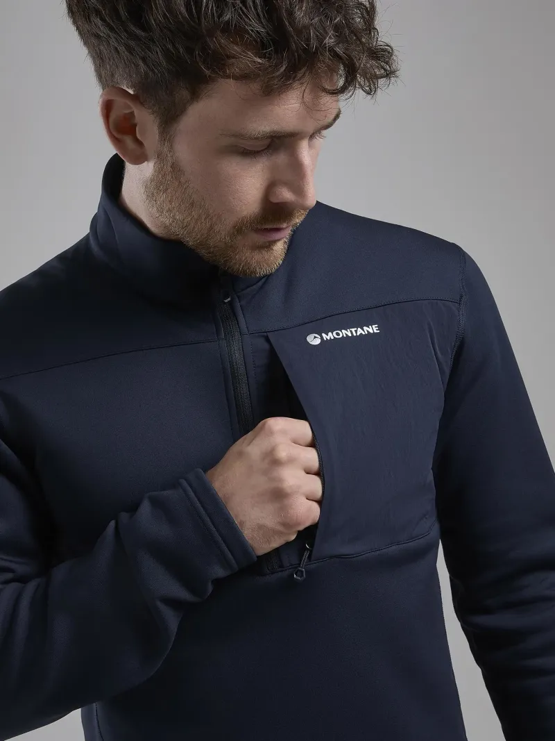 Montane Fleece & Mid Layer-Mens Fury XT Pull-On - Eclipse Blue