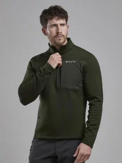 Montane Fleece & Mid Layer-Mens Fury XT Pull-On - Oak Green