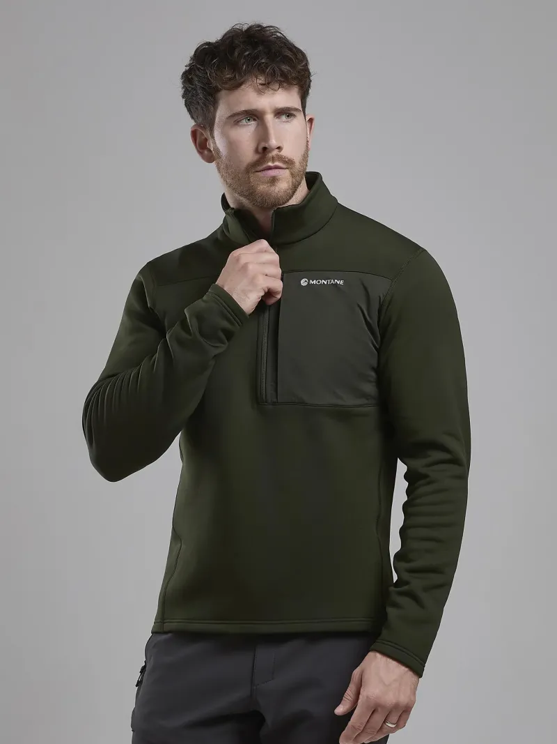 Montane Fleece & Mid Layer-Mens Fury XT Pull-On - Oak Green