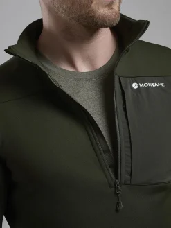 Montane Fleece & Mid Layer-Mens Fury XT Pull-On - Oak Green
