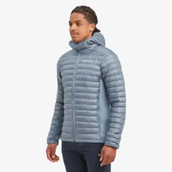 Montane Insulated Jackets-Mens Icarus Lite Hoodie - Stone Blue