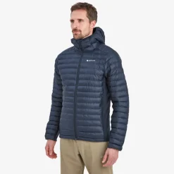 Montane Insulated Jackets-Mens Icarus Lite Hoodie - Eclipse Blue