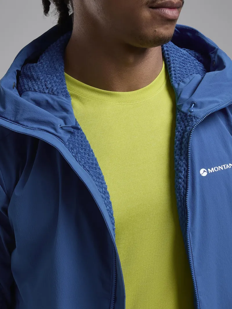 Montane Softshell Jackets-Mens Khamsin Hoodie - Neptune Blue