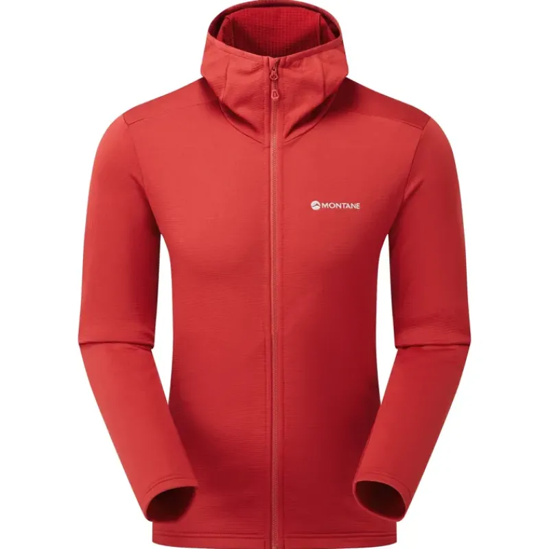 Montane Fleece & Mid Layer-Mens Protium Hoodie - Acer Red
