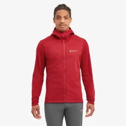 Montane Fleece & Mid Layer-Mens Protium Hoodie - Acer Red