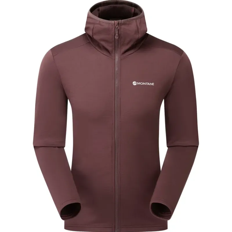 Montane Fleece & Mid Layer-Mens Protium Hoodie - Dark Garnet