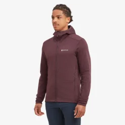Montane Fleece & Mid Layer-Mens Protium Hoodie - Dark Garnet