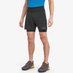 Montane Shorts-Mens Slipstream Twin Skin Shorts - Black