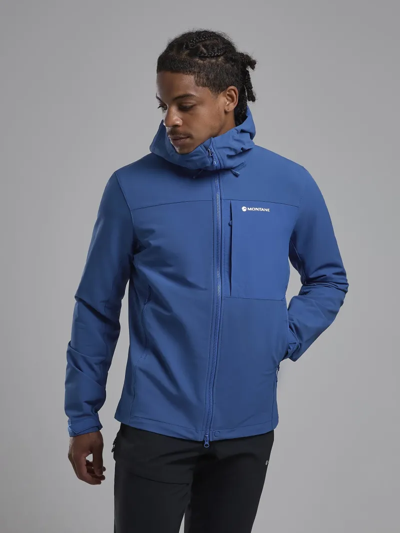 Montane Softshell Jackets-Mens Tenacity XT Hoodie - Neptune Blue