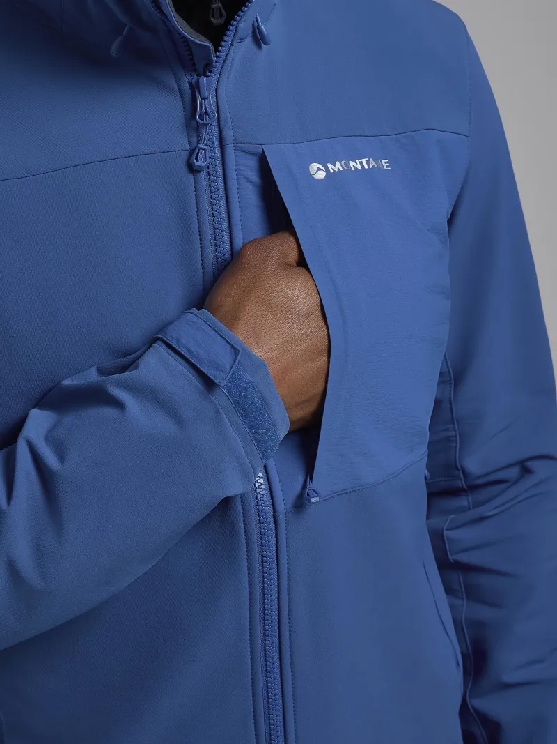 Montane Softshell Jackets-Mens Tenacity XT Hoodie - Neptune Blue