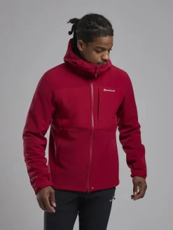 Montane Softshell Jackets-Mens Windjammer XPD Hoodie - Acer Red