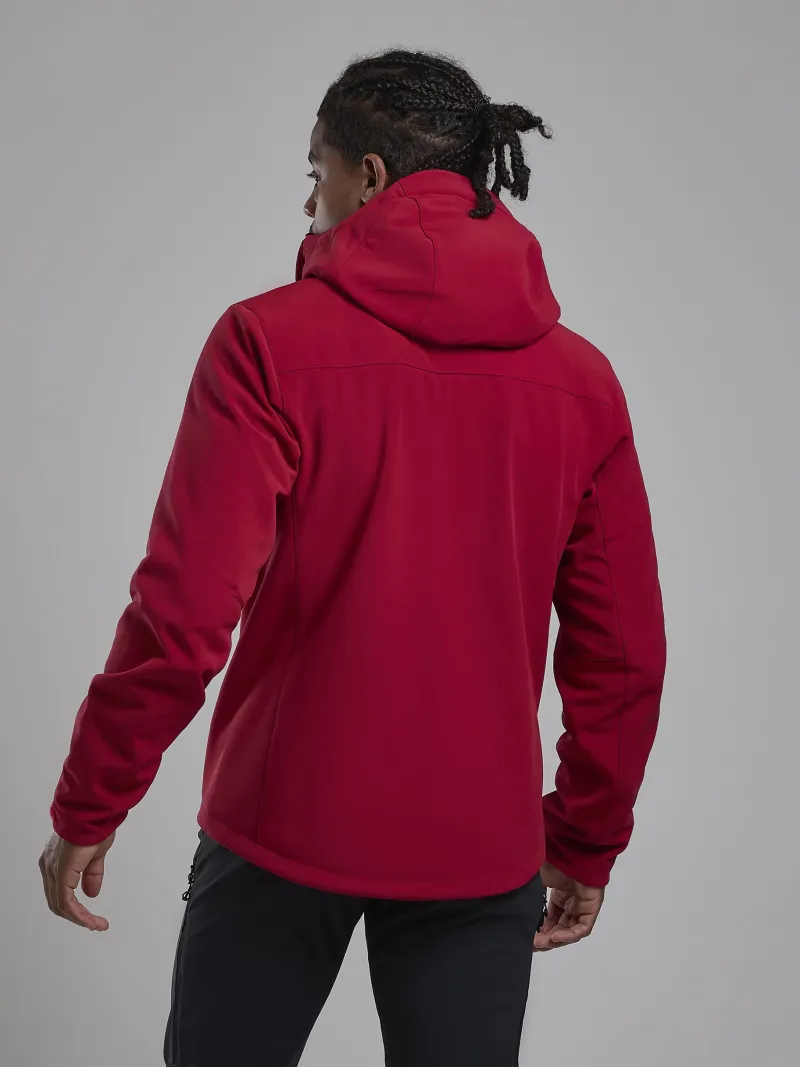 Montane Softshell Jackets-Mens Windjammer XPD Hoodie - Acer Red