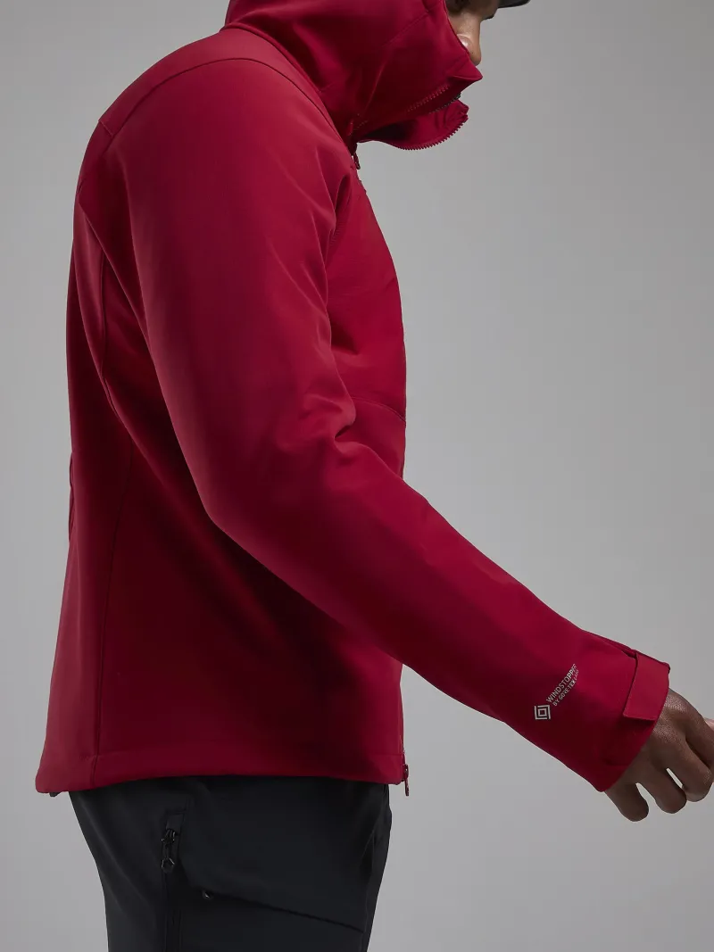 Montane Softshell Jackets-Mens Windjammer XPD Hoodie - Acer Red