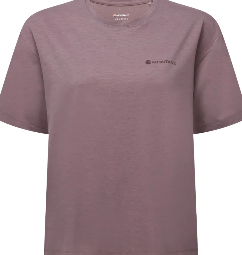 Montane T-Shirts & Baselayers-Womens Alhena Mountain 25 T-Shirt - Moonscape