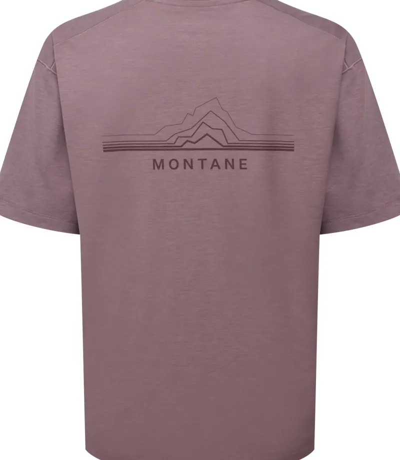 Montane T-Shirts & Baselayers-Womens Alhena Mountain 25 T-Shirt - Moonscape