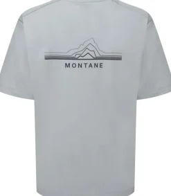 Montane T-Shirts & Baselayers-Womens Alhena Mountain 25 T-Shirt - Pebble Blue