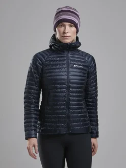 Montane Insulated Jackets-Womens Alpine 850 Nano Hoodie - Eclipse Blue
