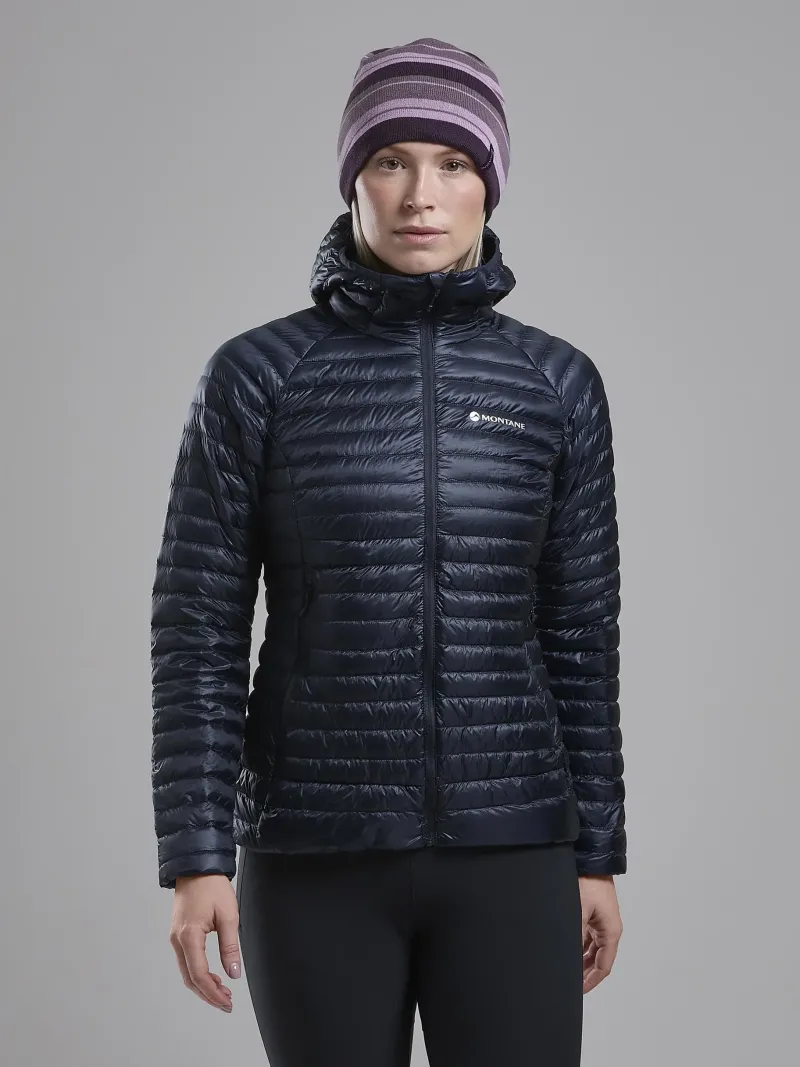 Montane Insulated Jackets-Womens Alpine 850 Nano Hoodie - Eclipse Blue
