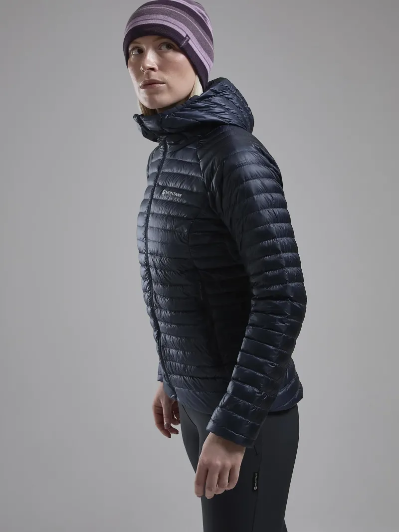 Montane Insulated Jackets-Womens Alpine 850 Nano Hoodie - Eclipse Blue