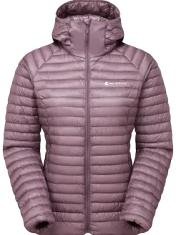 Montane Insulated Jackets-Womens Alpine 850 Nano Hoodie - Moonscape