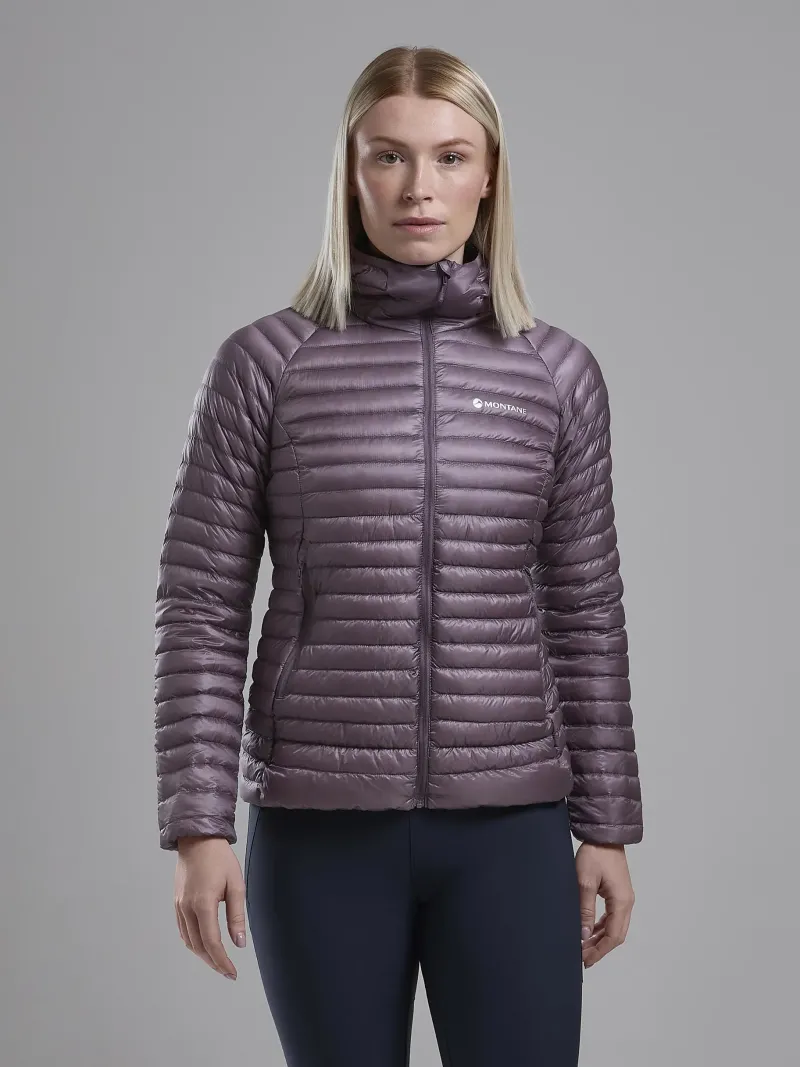 Montane Insulated Jackets-Womens Alpine 850 Nano Hoodie - Moonscape