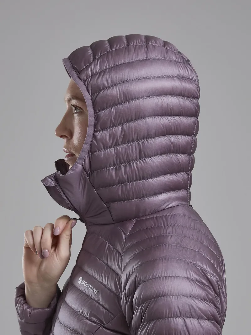 Montane Insulated Jackets-Womens Alpine 850 Nano Hoodie - Moonscape