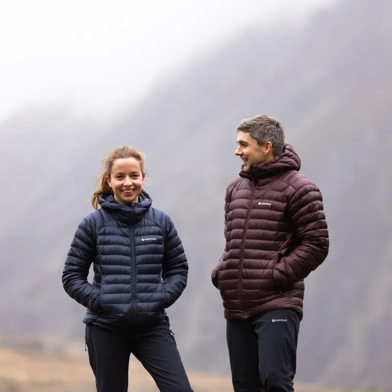 Montane Insulated Jackets-Womens Anti-Freeze Hoodie - Eclipse Blue