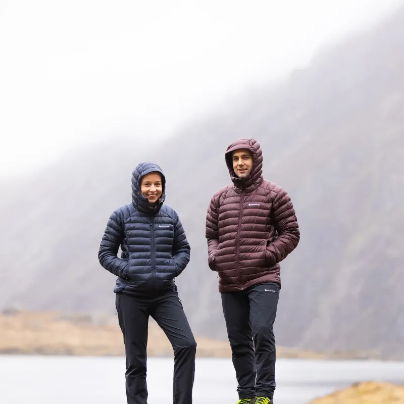 Montane Insulated Jackets-Womens Anti-Freeze Hoodie - Eclipse Blue