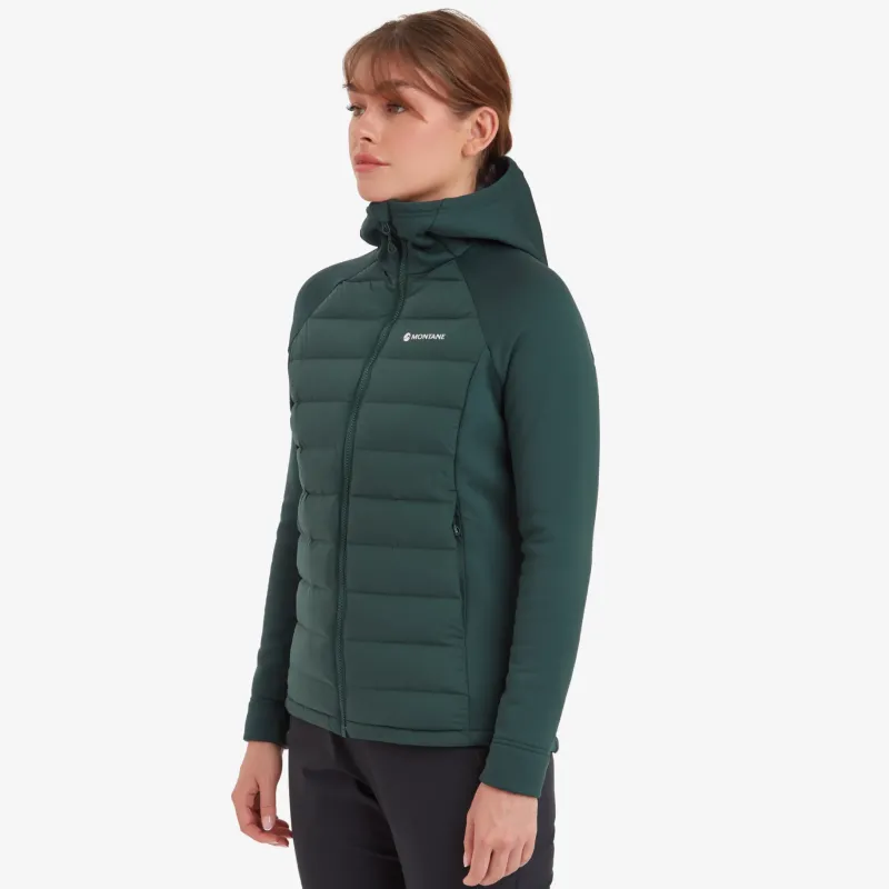Montane Insulated Jackets-Womens Composite Hoodie - Deep Forest