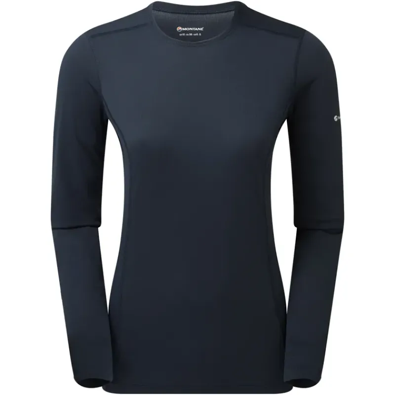 Montane T-Shirts & Baselayers-Womens Dart Lite Long Sleeve T-Shirt - Eclipse Blue