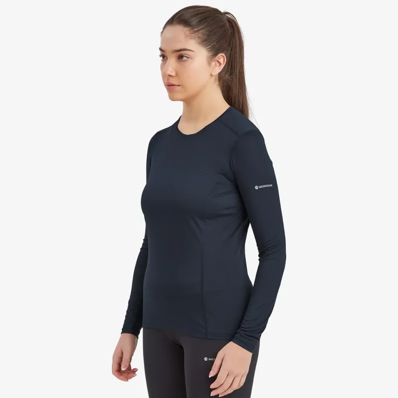 Montane T-Shirts & Baselayers-Womens Dart Lite Long Sleeve T-Shirt - Eclipse Blue