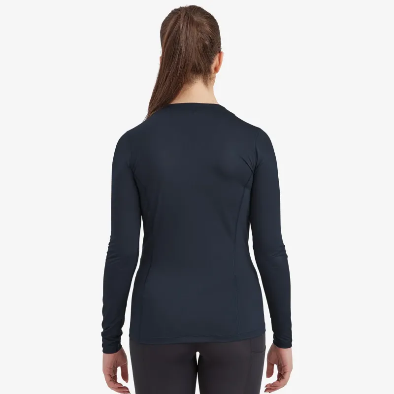 Montane T-Shirts & Baselayers-Womens Dart Lite Long Sleeve T-Shirt - Eclipse Blue