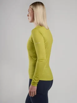 Montane T-Shirts & Baselayers-Womens Dart Lite Long Sleeve T-Shirt - Citrus Spring