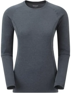 Montane T-Shirts & Baselayers-Womens Dart Long Sleeve T-Shirt - Eclipse Blue
