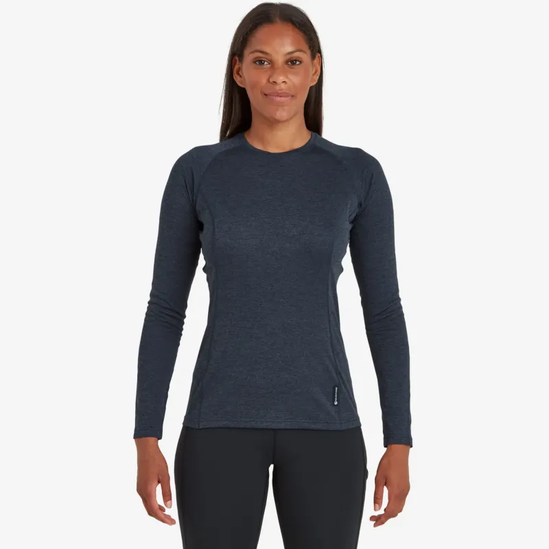Montane T-Shirts & Baselayers-Womens Dart Long Sleeve T-Shirt - Eclipse Blue