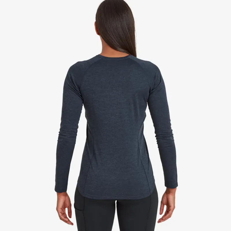 Montane T-Shirts & Baselayers-Womens Dart Long Sleeve T-Shirt - Eclipse Blue