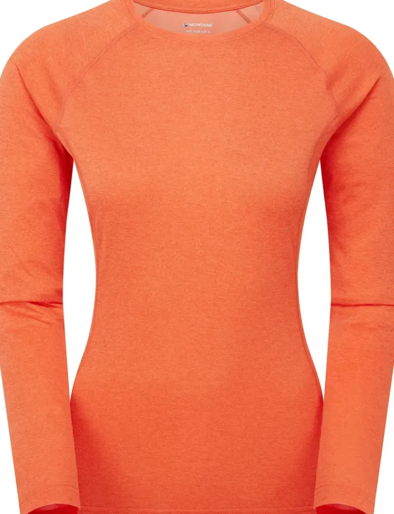 Montane T-Shirts & Baselayers-Womens Dart Long Sleeve T-Shirt - Tigerlily