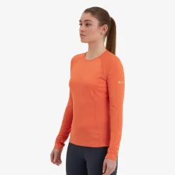 Montane T-Shirts & Baselayers-Womens Dart Long Sleeve T-Shirt - Tigerlily