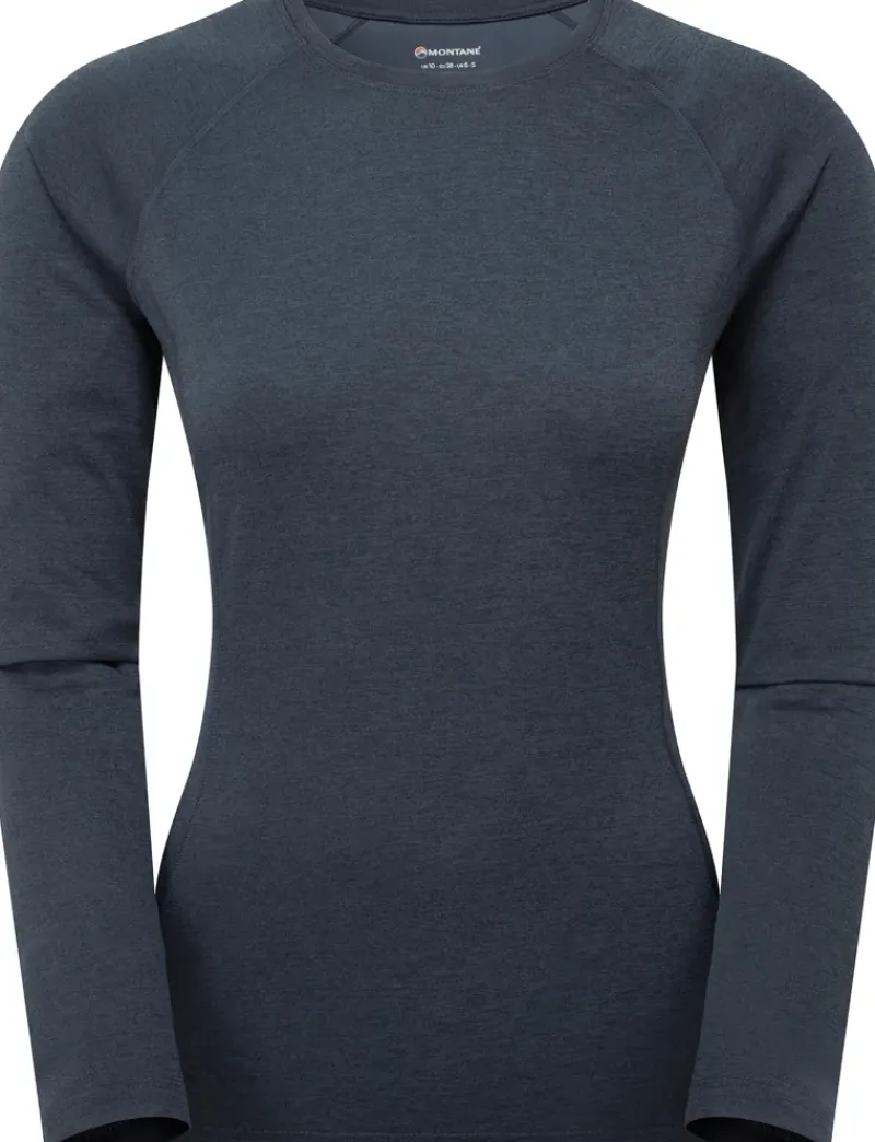 Montane T-Shirts & Baselayers-Womens Dart Long Sleeve T-Shirt - Eclipse Blue