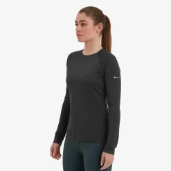 Montane T-Shirts & Baselayers-Womens Dart Long Sleeve T-Shirt - Black