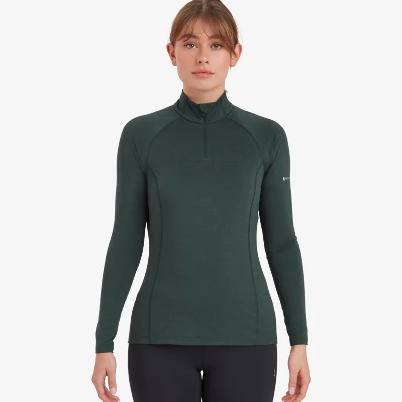 Montane T-Shirts & Baselayers-Womens Dart XT Zip Neck - Deep Forest