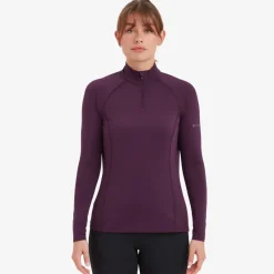 Montane T-Shirts & Baselayers-Womens Dart XT Zip Neck - Saskatoon Berry